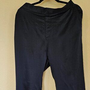 LilySilk Mulberry Silk Navy jogger pants